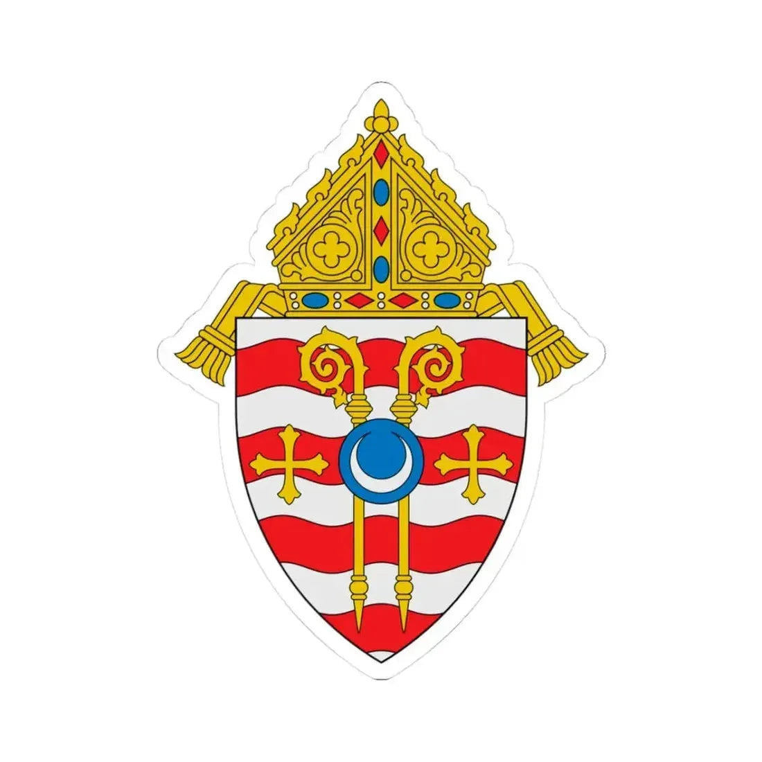 Diocese of Crookston - STICKER Vinyl Kiss-Cut Decal 3 Inch White - The Sticker Space