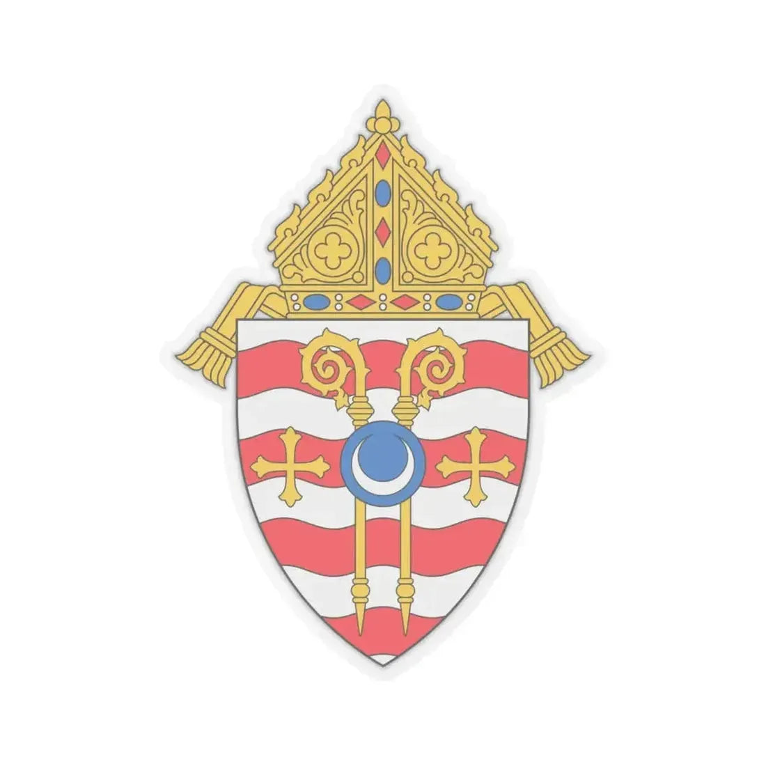 Diocese of Crookston - STICKER Vinyl Kiss-Cut Decal 4 Inch Transparent - The Sticker Space
