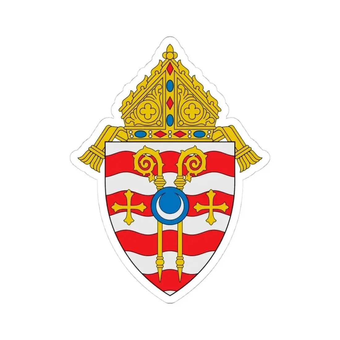 Diocese of Crookston - STICKER Vinyl Kiss-Cut Decal 4 Inch White - The Sticker Space