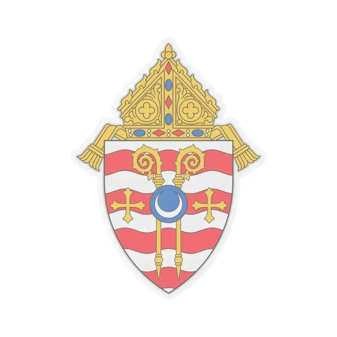 Diocese of Crookston - STICKER Vinyl Kiss-Cut Decal 6 Inch Transparent - The Sticker Space
