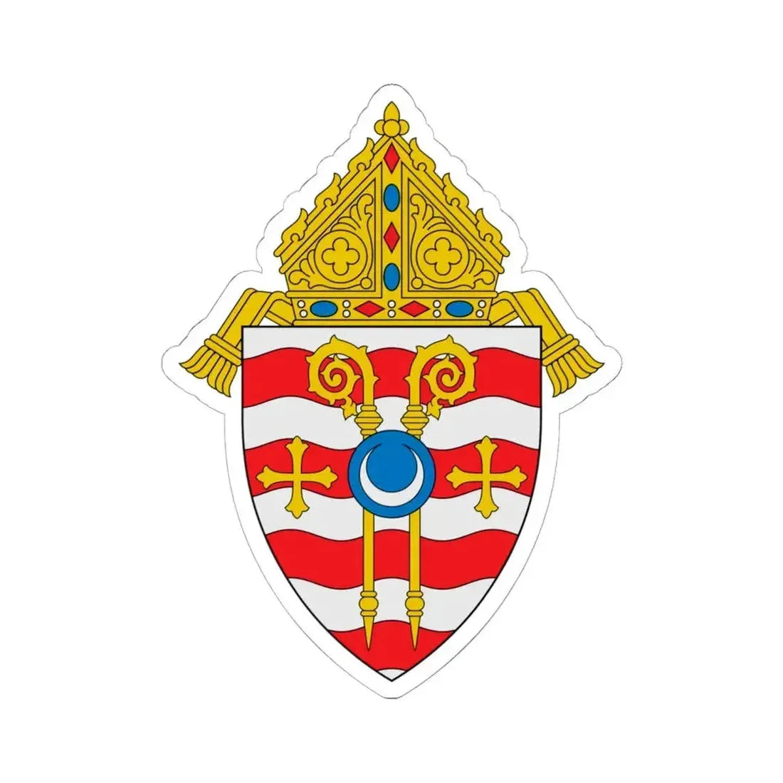 Diocese of Crookston - STICKER Vinyl Kiss-Cut Decal 6 Inch White - The Sticker Space
