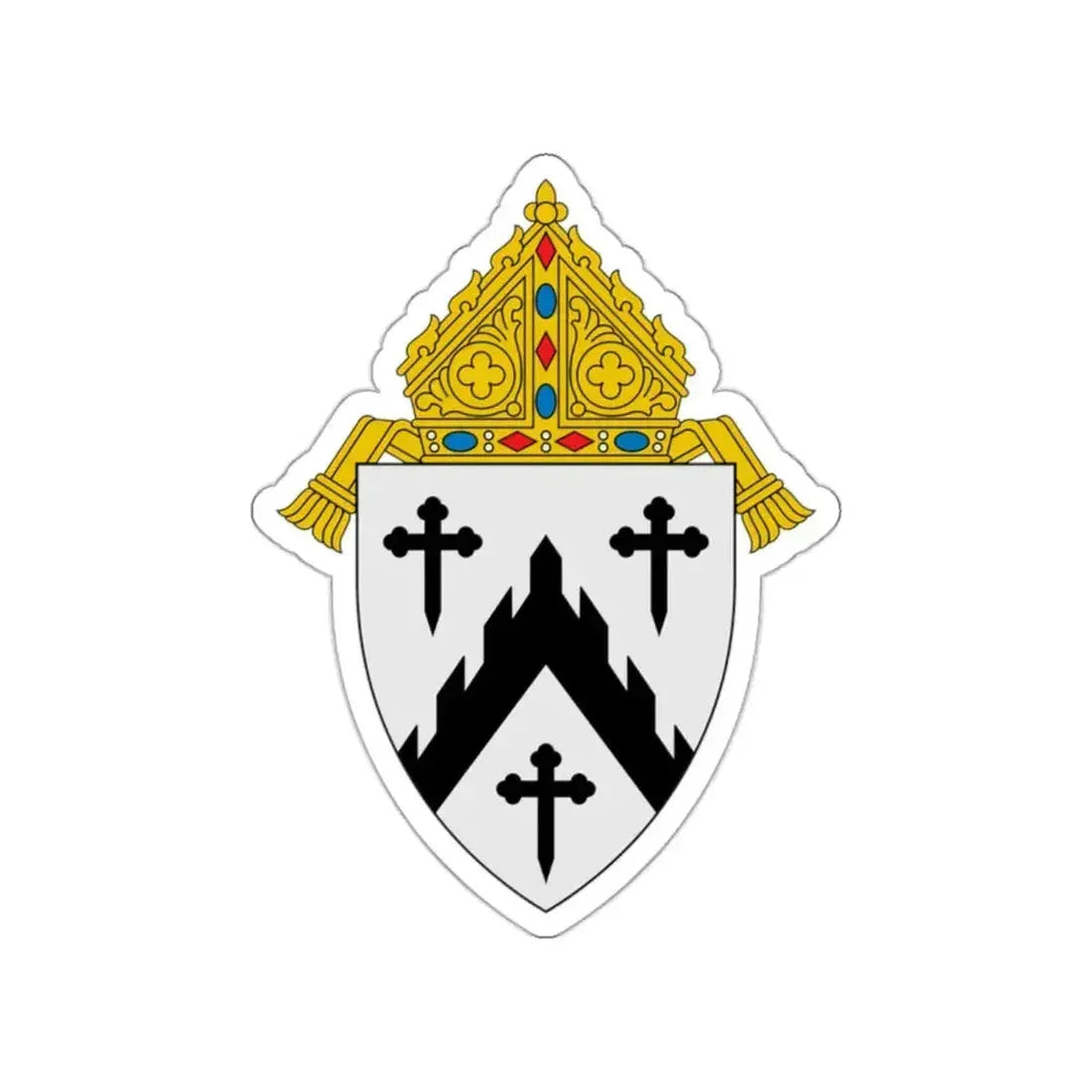 Diocese of Davenport - STICKER Vinyl Die-Cut Decal White Die-Cut 2 Inch - The Sticker Space