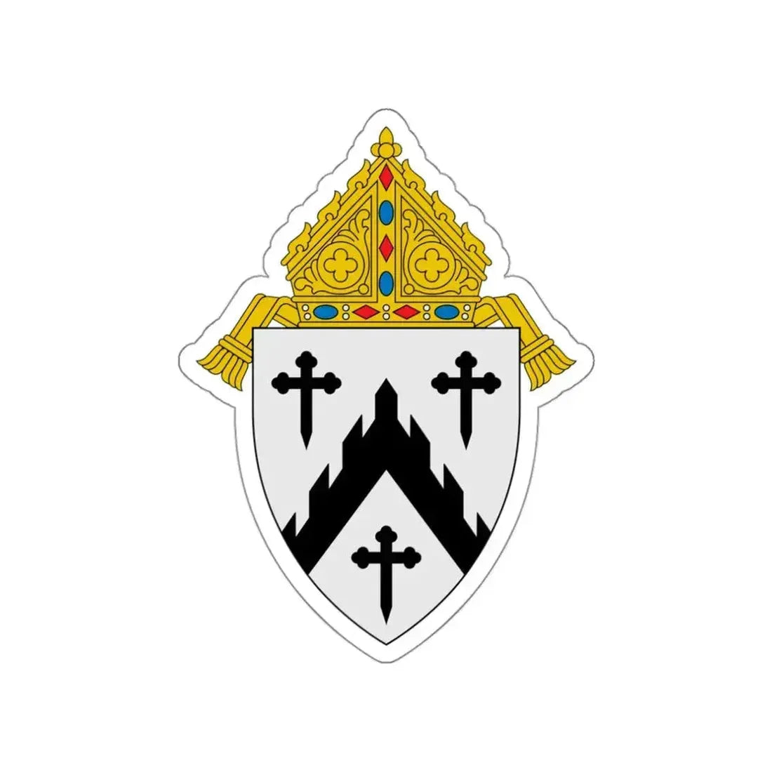 Diocese of Davenport - STICKER Vinyl Die-Cut Decal White Die-Cut 3 Inch - The Sticker Space