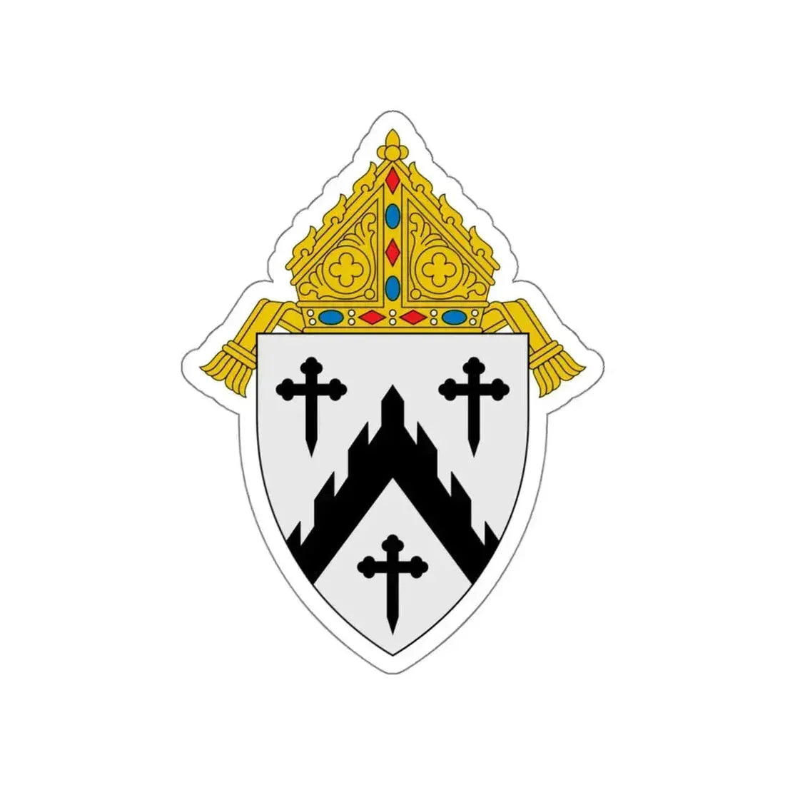 Diocese of Davenport - STICKER Vinyl Die-Cut Decal White Die-Cut 4 Inch - The Sticker Space