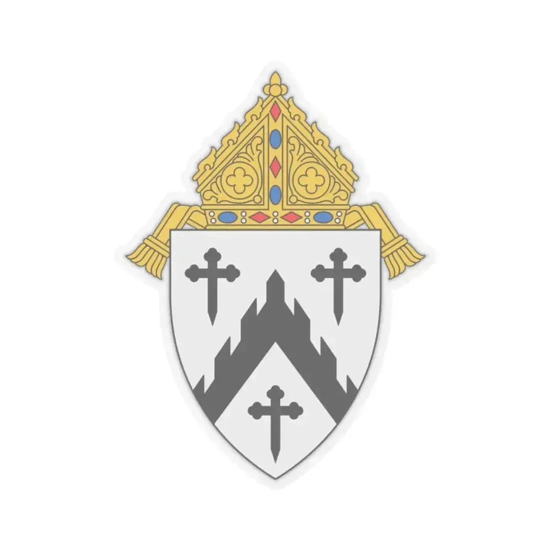 Diocese of Davenport - STICKER Vinyl Kiss-Cut Decal 2 Inch Transparent - The Sticker Space
