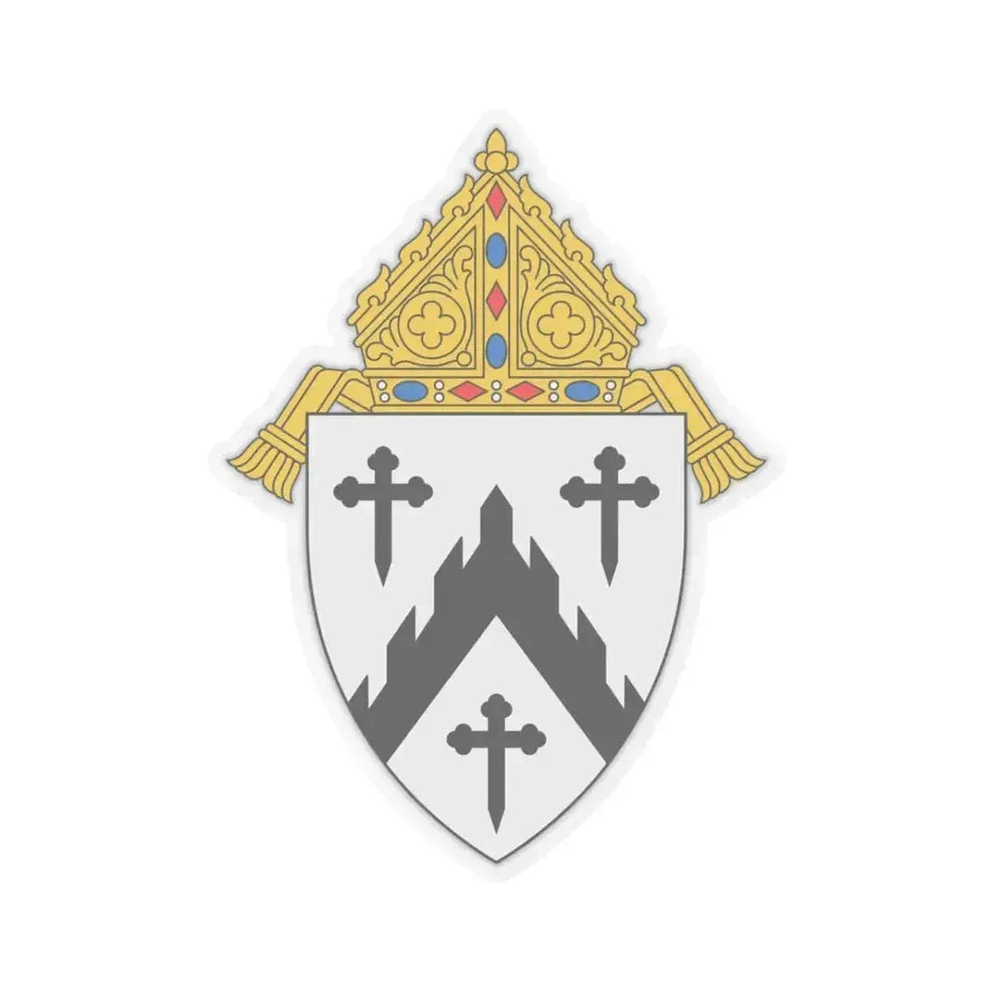 Diocese of Davenport - STICKER Vinyl Kiss-Cut Decal 3 Inch Transparent - The Sticker Space
