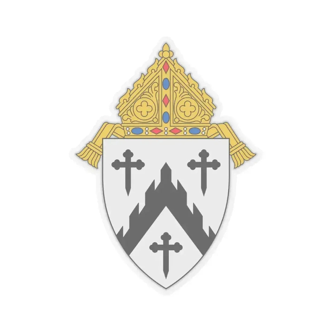 Diocese of Davenport - STICKER Vinyl Kiss-Cut Decal 4 Inch Transparent - The Sticker Space