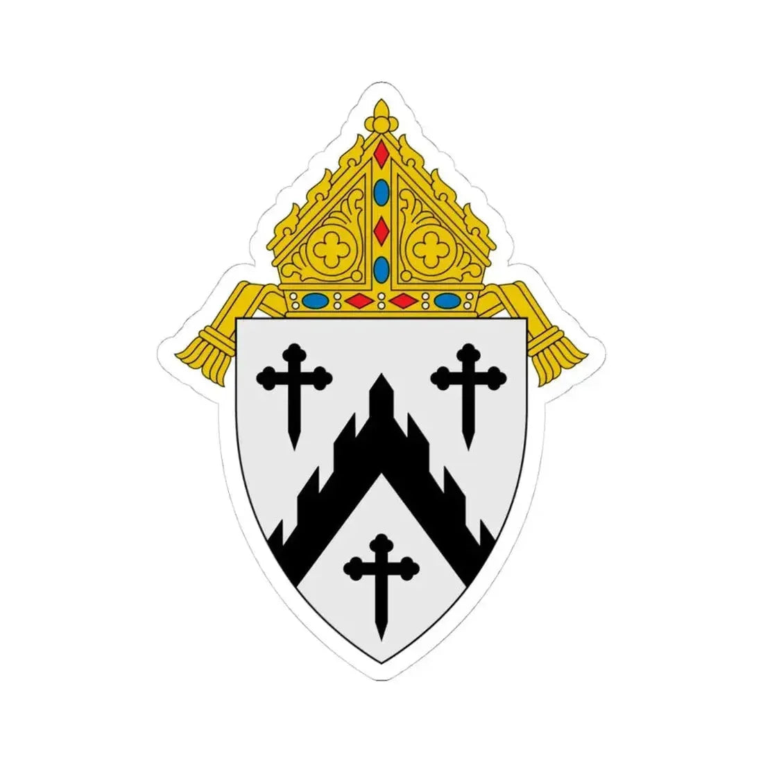 Diocese of Davenport - STICKER Vinyl Kiss-Cut Decal 4 Inch White - The Sticker Space