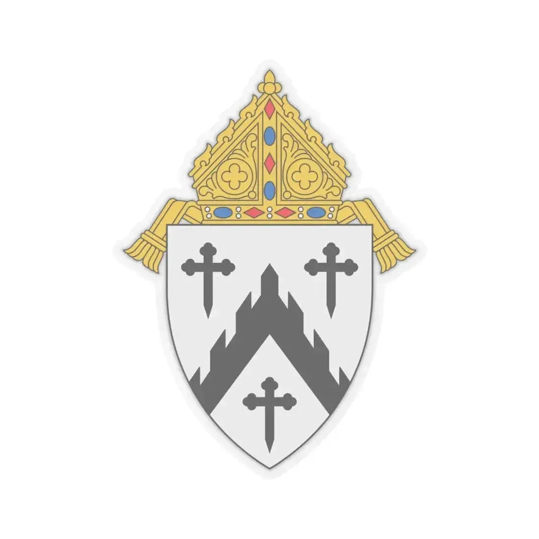 Diocese of Davenport - STICKER Vinyl Kiss-Cut Decal 6 Inch Transparent - The Sticker Space