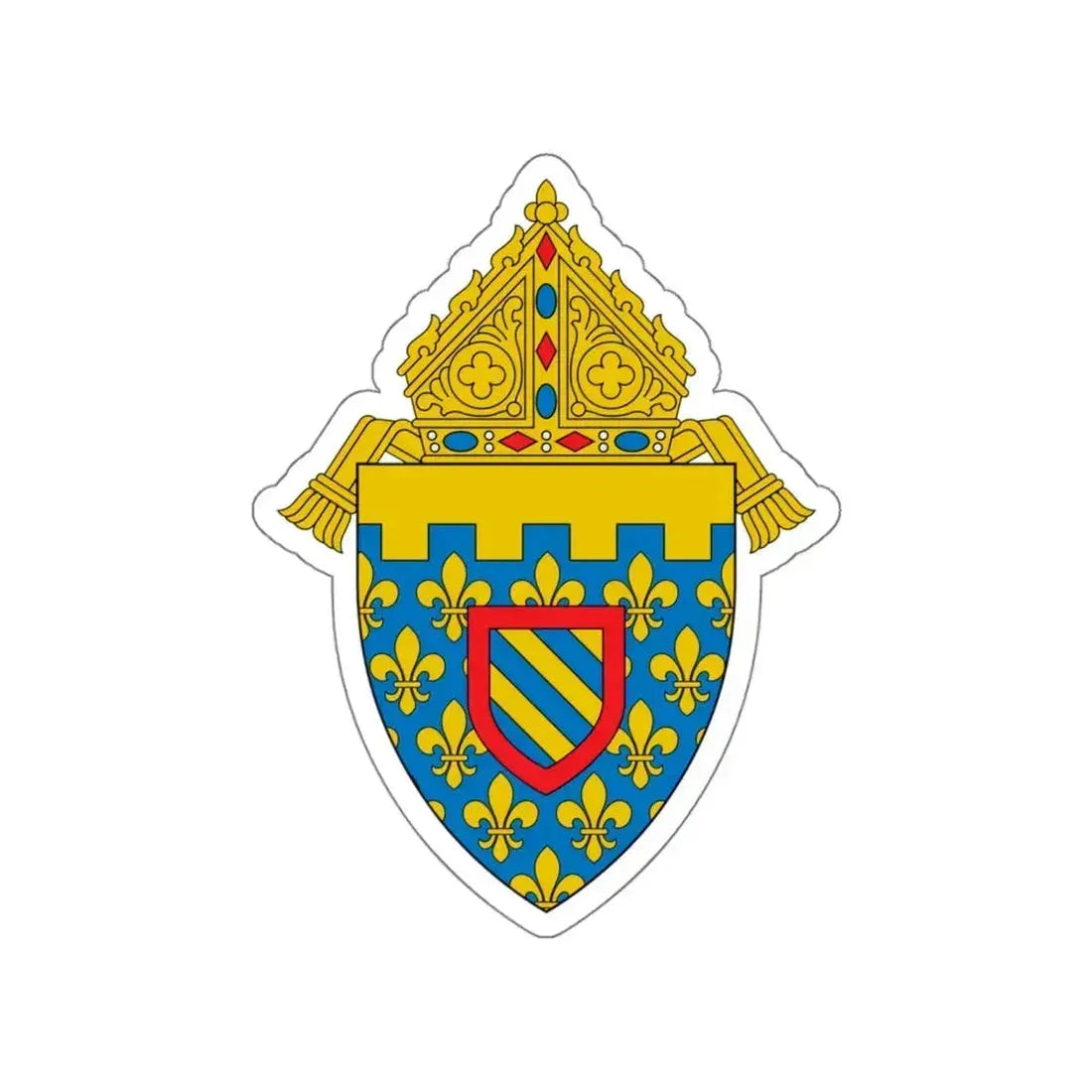 Diocese of Des Moines 2 - STICKER Vinyl Die-Cut Decal White Die-Cut 4 Inch - The Sticker Space