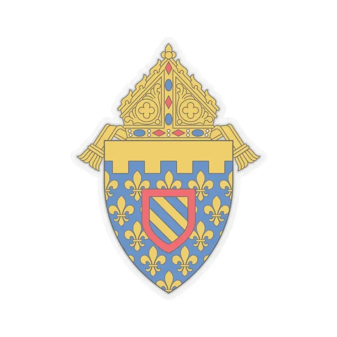 Diocese of Des Moines 2 - STICKER Vinyl Kiss-Cut Decal 6 Inch Transparent - The Sticker Space