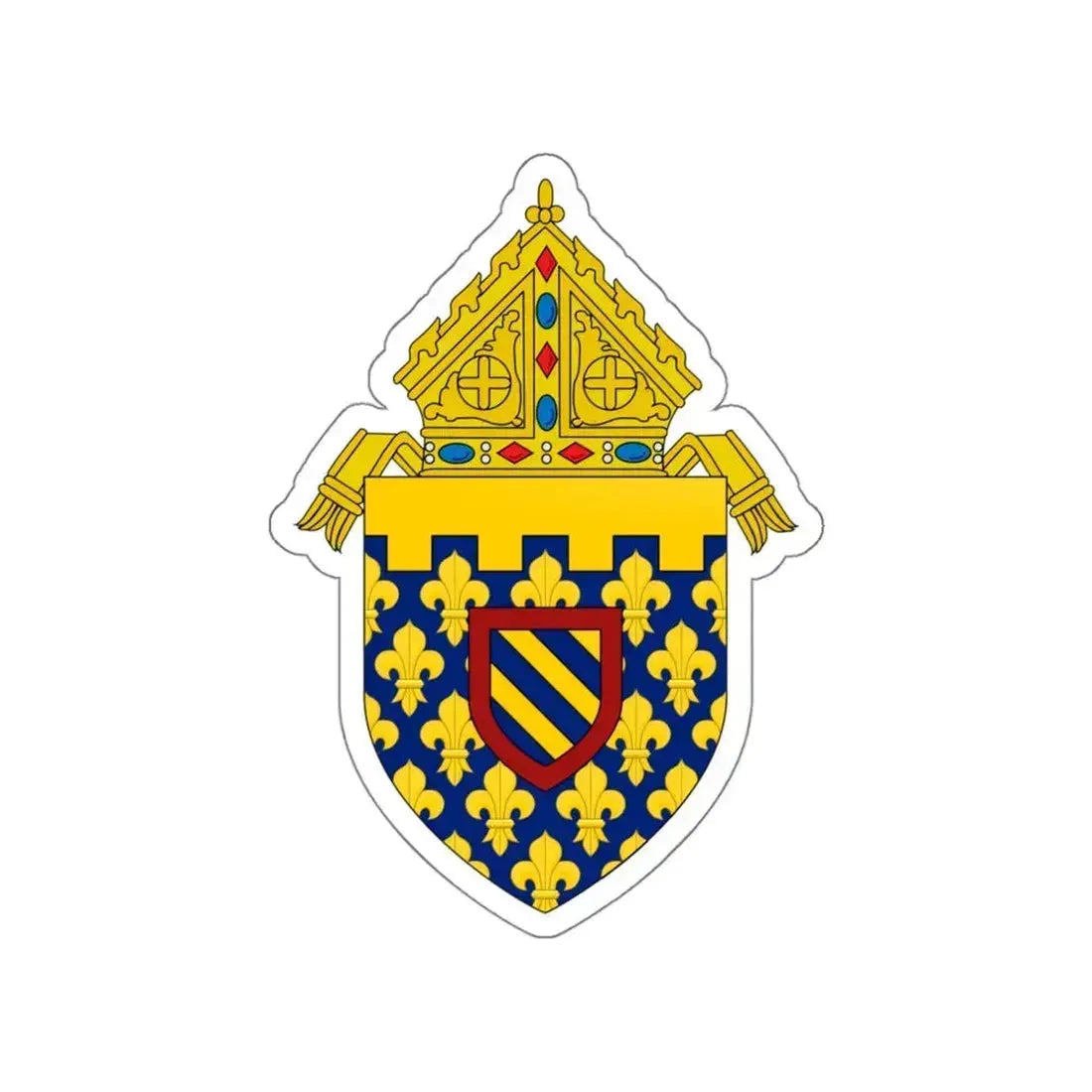 Diocese of Des Moines - STICKER Vinyl Die-Cut Decal White Die-Cut 4 Inch - The Sticker Space