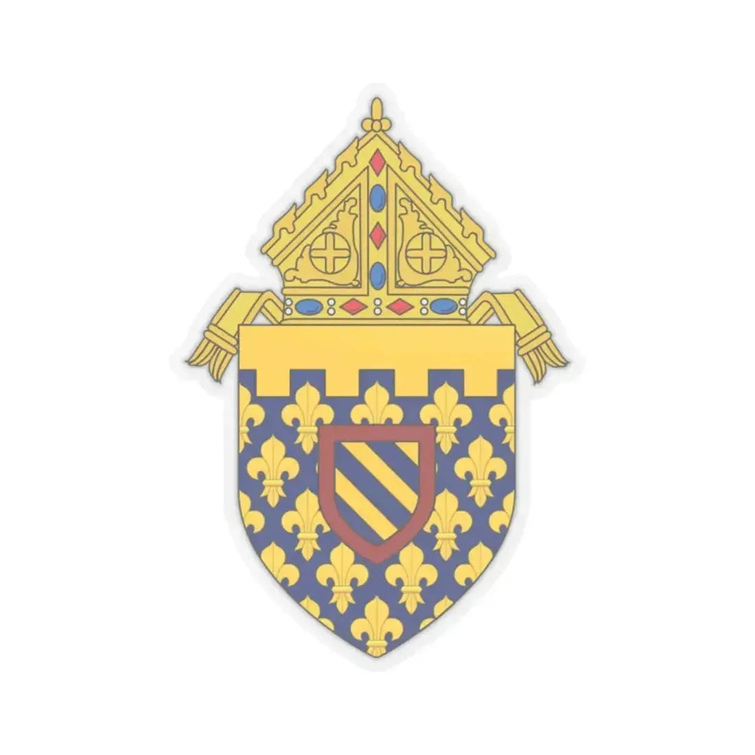 Diocese of Des Moines - STICKER Vinyl Kiss-Cut Decal 2 Inch Transparent - The Sticker Space