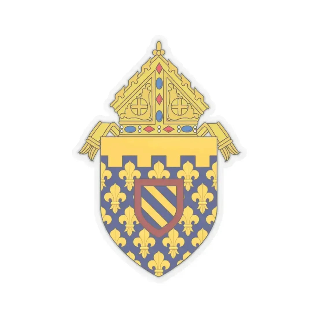 Diocese of Des Moines - STICKER Vinyl Kiss-Cut Decal 3 Inch Transparent - The Sticker Space