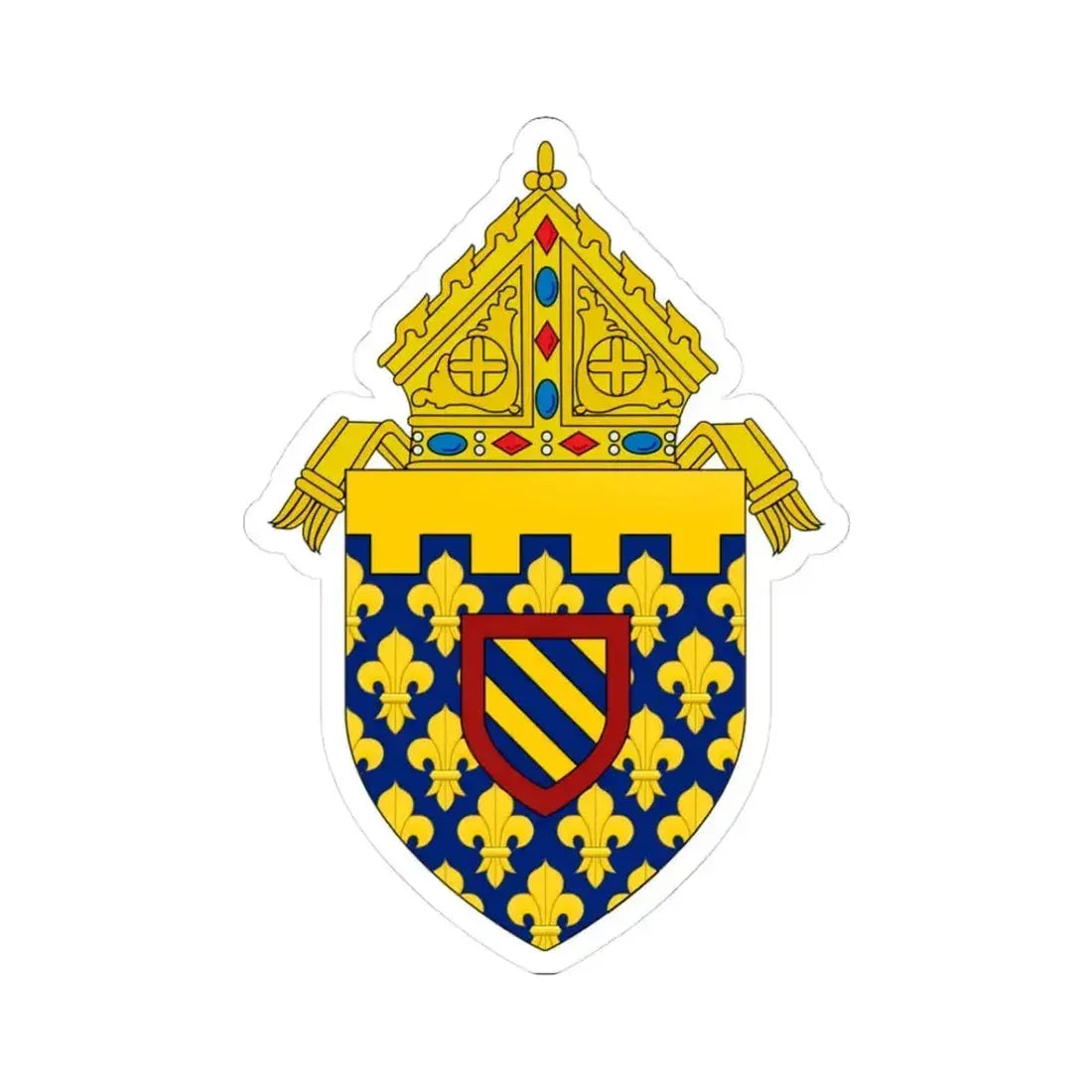 Diocese of Des Moines - STICKER Vinyl Kiss-Cut Decal 3 Inch White - The Sticker Space