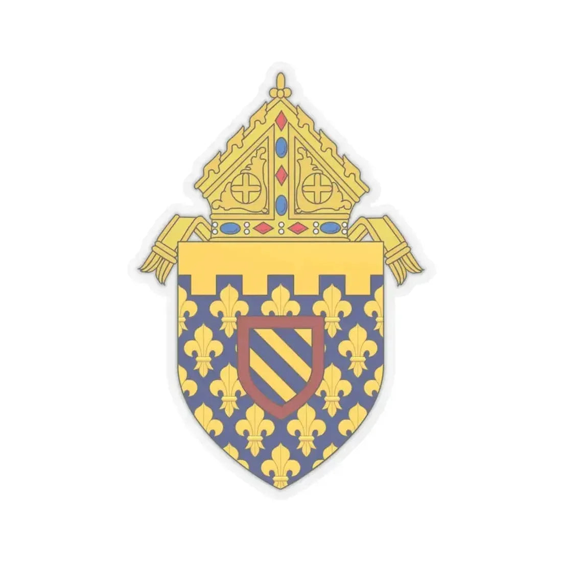 Diocese of Des Moines - STICKER Vinyl Kiss-Cut Decal 4 Inch Transparent - The Sticker Space