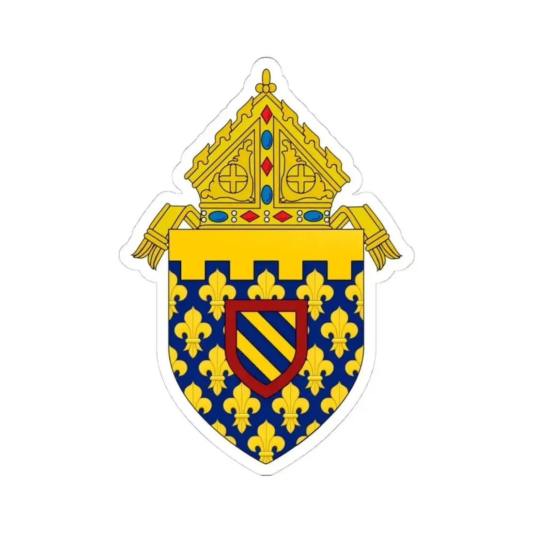 Diocese of Des Moines - STICKER Vinyl Kiss-Cut Decal 4 Inch White - The Sticker Space