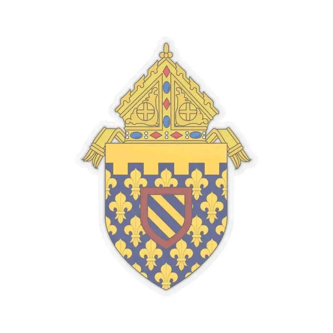 Diocese of Des Moines - STICKER Vinyl Kiss-Cut Decal 6 Inch Transparent - The Sticker Space