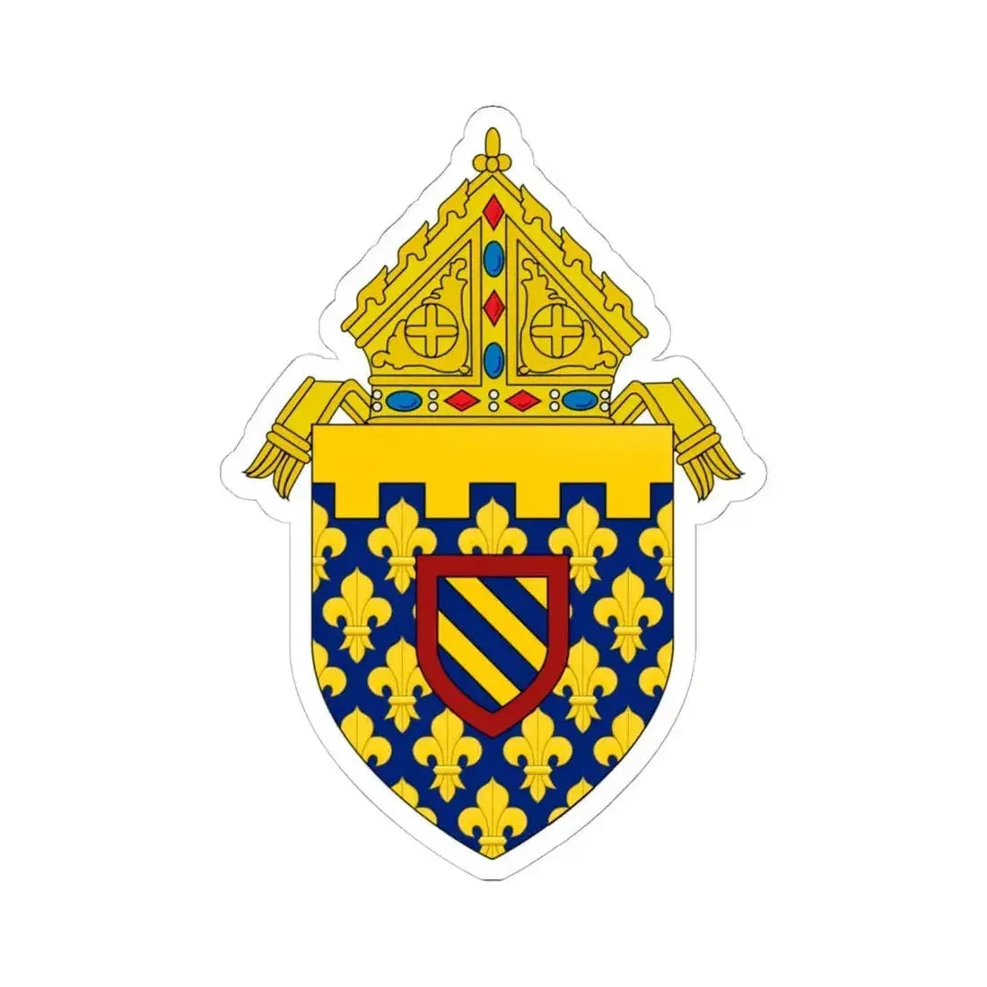 Diocese of Des Moines - STICKER Vinyl Kiss-Cut Decal 6 Inch White - The Sticker Space