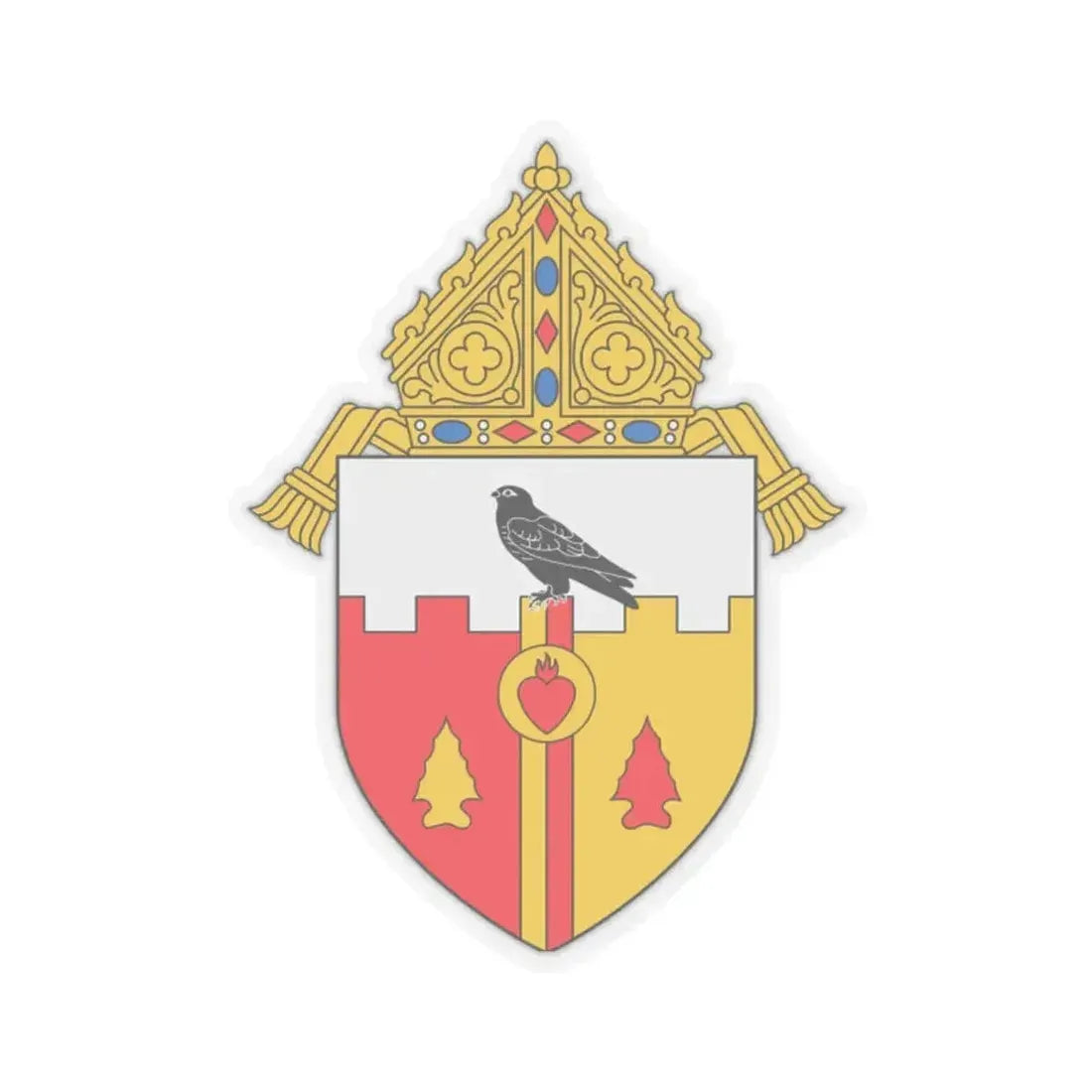 Diocese of Dodge City - STICKER Vinyl Kiss-Cut Decal 2 Inch Transparent - The Sticker Space