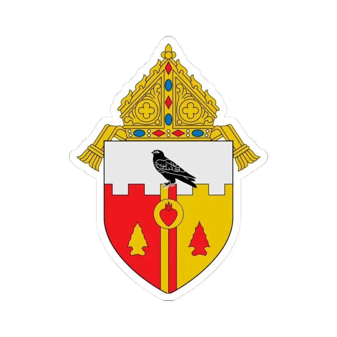 Diocese of Dodge City - STICKER Vinyl Kiss-Cut Decal 3 Inch White - The Sticker Space