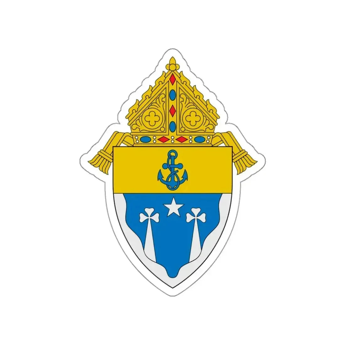 Diocese of El Paso - STICKER Vinyl Die-Cut Decal White Die-Cut 3 Inch - The Sticker Space