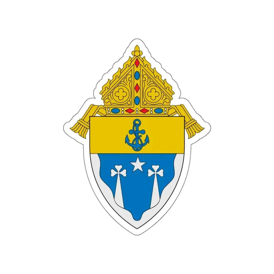 Diocese of El Paso - STICKER Vinyl Die-Cut Decal White Die-Cut 6 Inch - The Sticker Space
