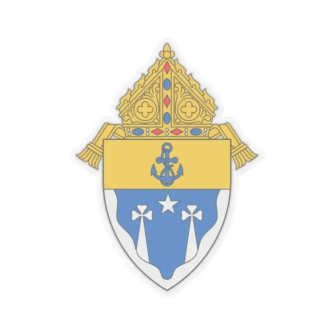 Diocese of El Paso - STICKER Vinyl Kiss-Cut Decal 2 Inch Transparent - The Sticker Space