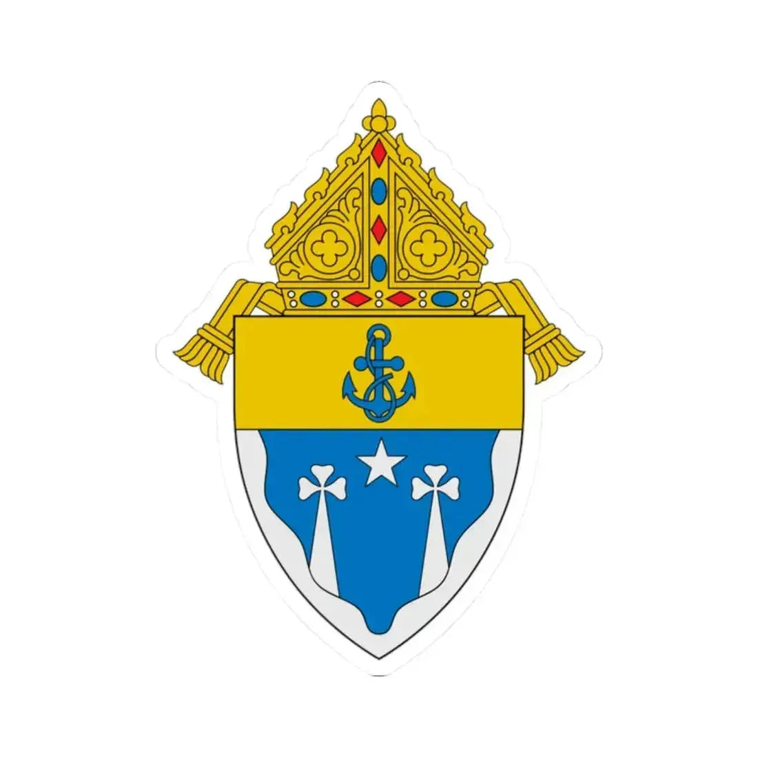 Diocese of El Paso - STICKER Vinyl Kiss-Cut Decal 2 Inch White - The Sticker Space