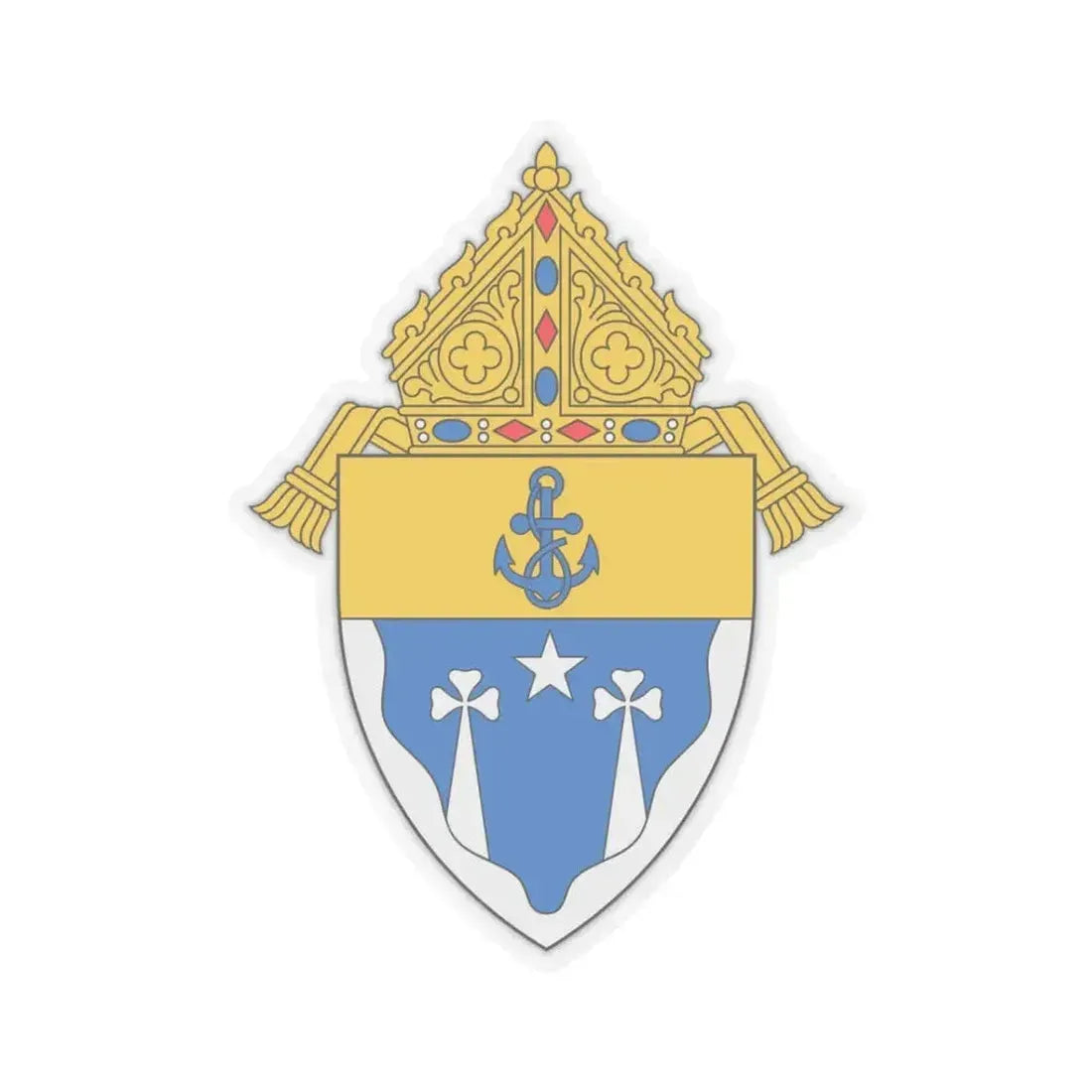 Diocese of El Paso - STICKER Vinyl Kiss-Cut Decal 3 Inch Transparent - The Sticker Space