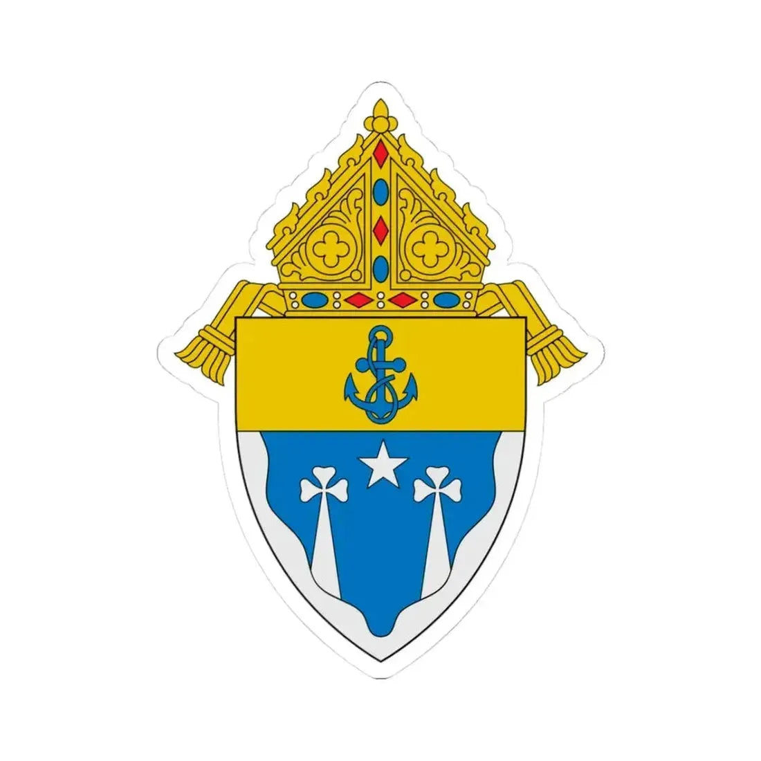 Diocese of El Paso - STICKER Vinyl Kiss-Cut Decal 3 Inch White - The Sticker Space