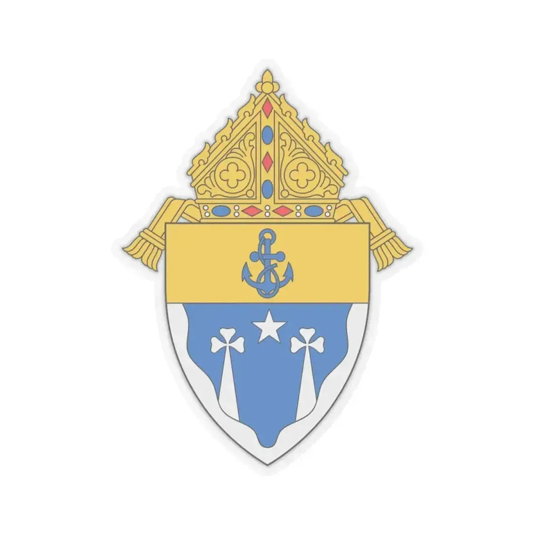 Diocese of El Paso - STICKER Vinyl Kiss-Cut Decal 4 Inch Transparent - The Sticker Space