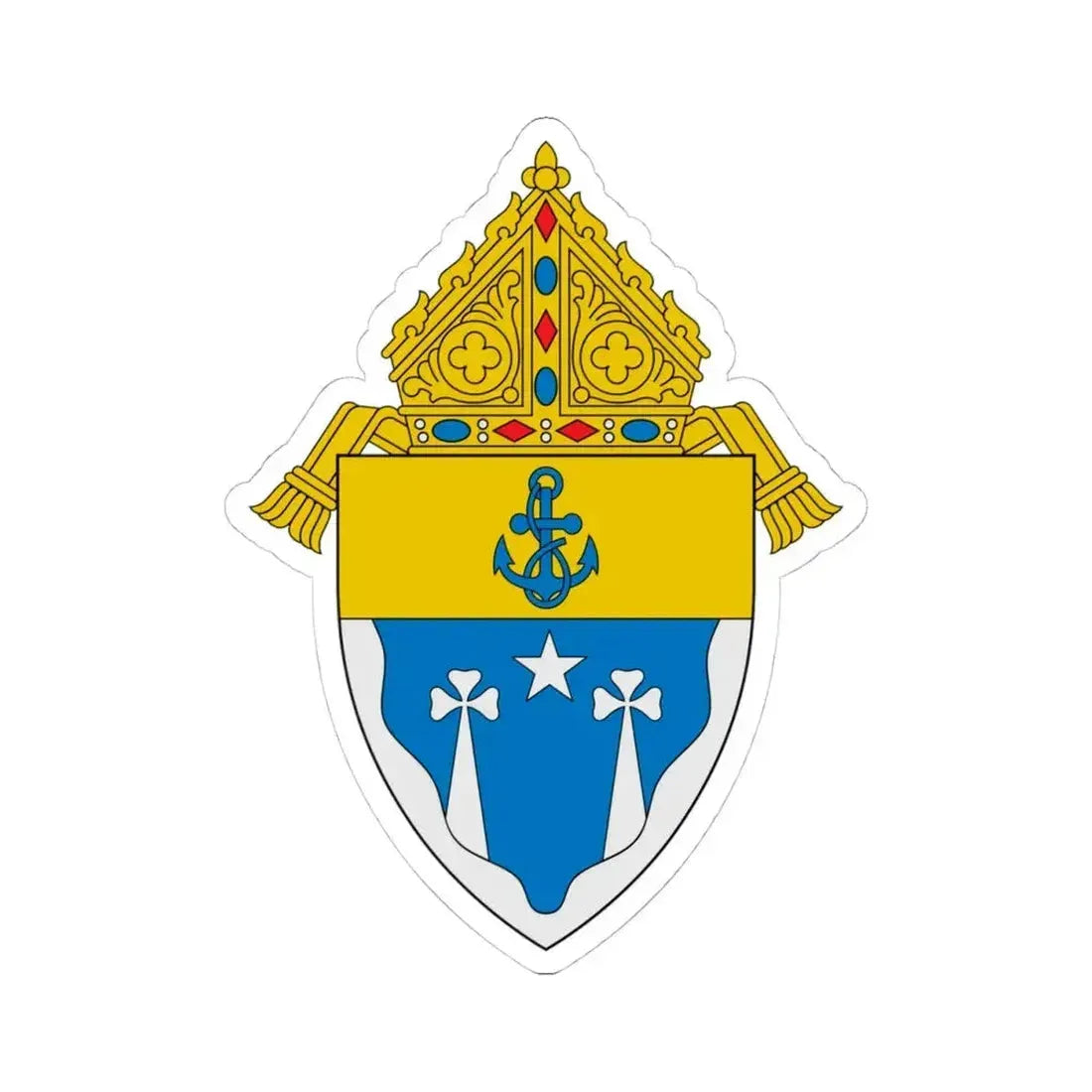 Diocese of El Paso - STICKER Vinyl Kiss-Cut Decal 4 Inch White - The Sticker Space