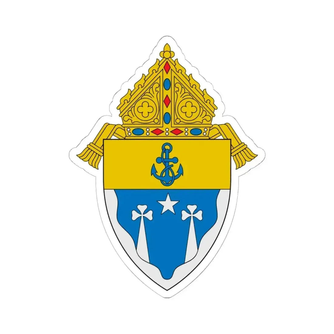 Diocese of El Paso - STICKER Vinyl Kiss-Cut Decal 6 Inch White - The Sticker Space