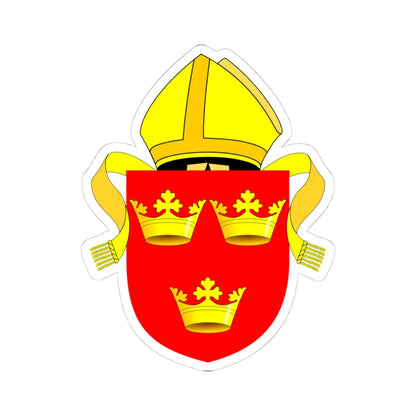 Diocese of Ely arms (England) (Coat of Arms) STICKER Vinyl Kiss-Cut Decal 4 Inch White - The Sticker Space