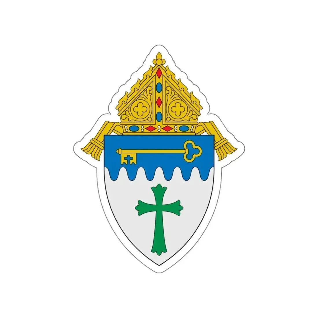 Diocese of Erie - STICKER Vinyl Die-Cut Decal White Die-Cut 6 Inch - The Sticker Space