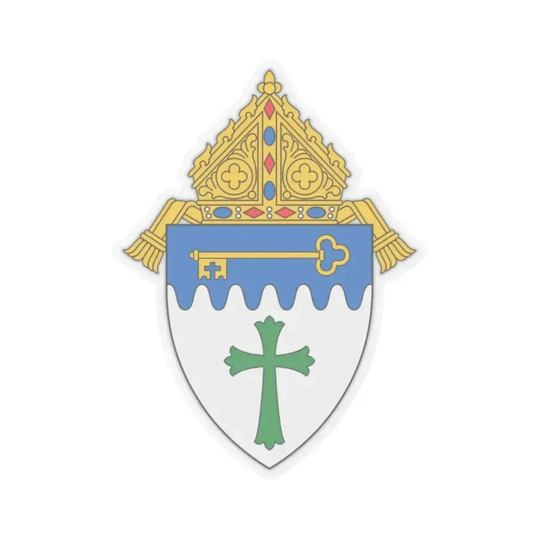 Diocese of Erie - STICKER Vinyl Kiss-Cut Decal 2 Inch Transparent - The Sticker Space