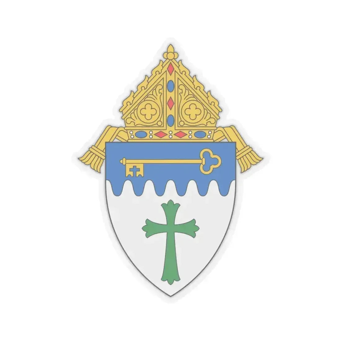 Diocese of Erie - STICKER Vinyl Kiss-Cut Decal 3 Inch Transparent - The Sticker Space