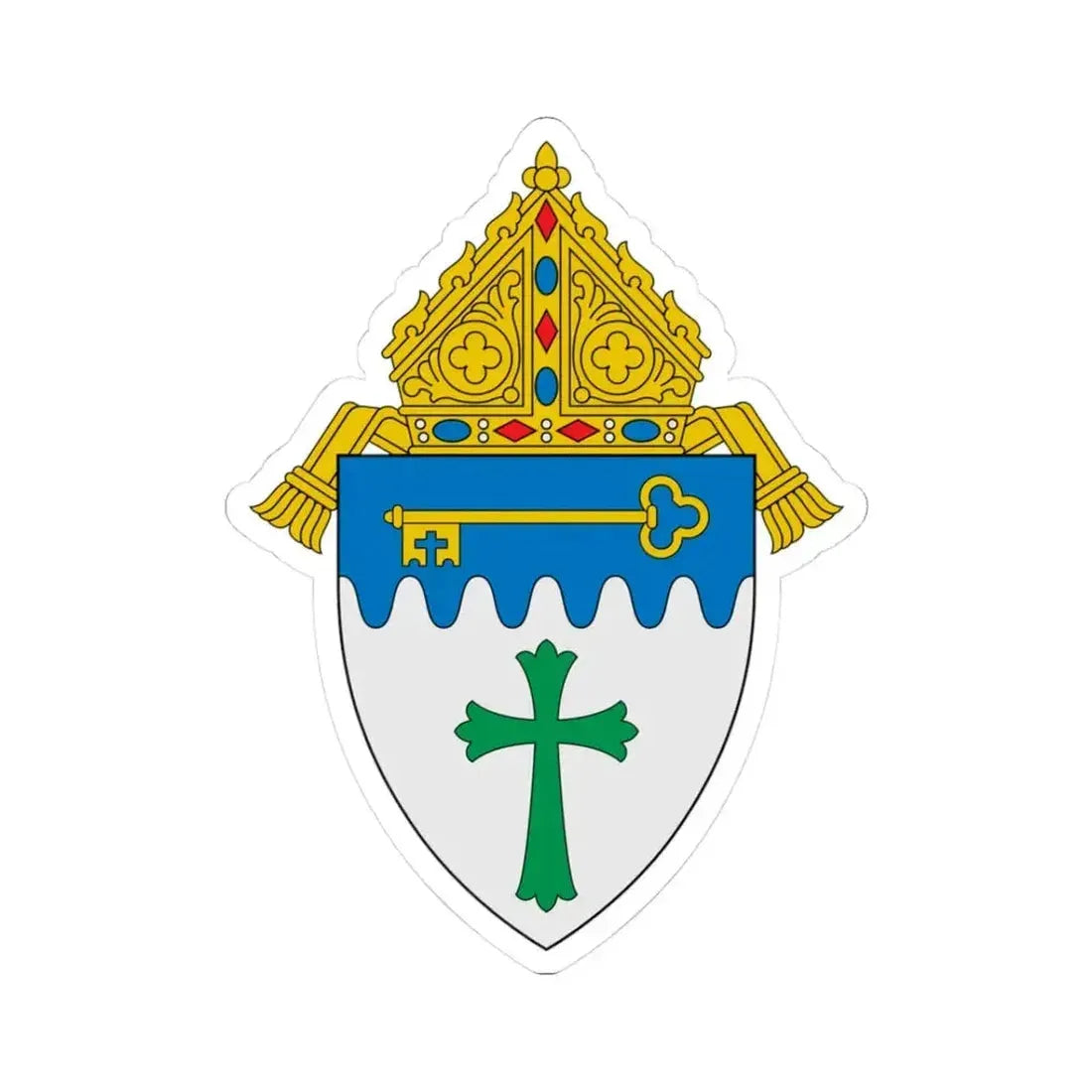 Diocese of Erie - STICKER Vinyl Kiss-Cut Decal 3 Inch White - The Sticker Space