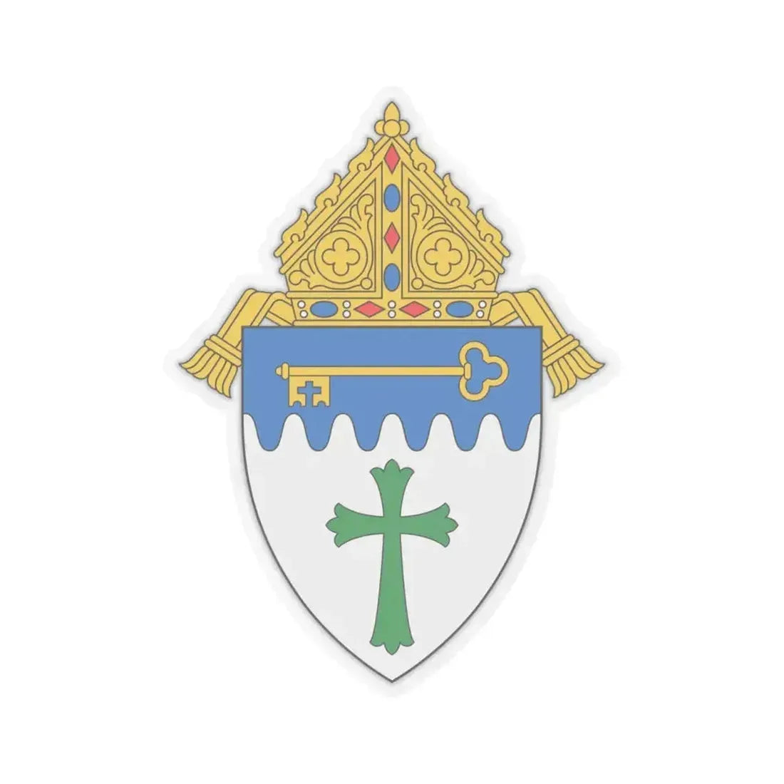 Diocese of Erie - STICKER Vinyl Kiss-Cut Decal 4 Inch Transparent - The Sticker Space