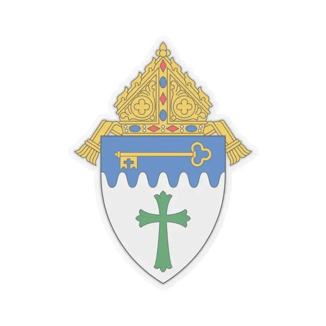 Diocese of Erie - STICKER Vinyl Kiss-Cut Decal 6 Inch Transparent - The Sticker Space