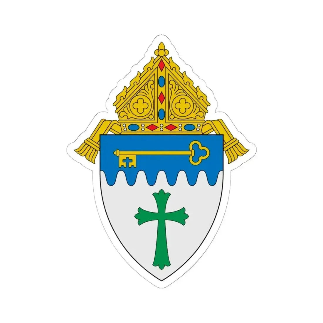 Diocese of Erie - STICKER Vinyl Kiss-Cut Decal 6 Inch White - The Sticker Space