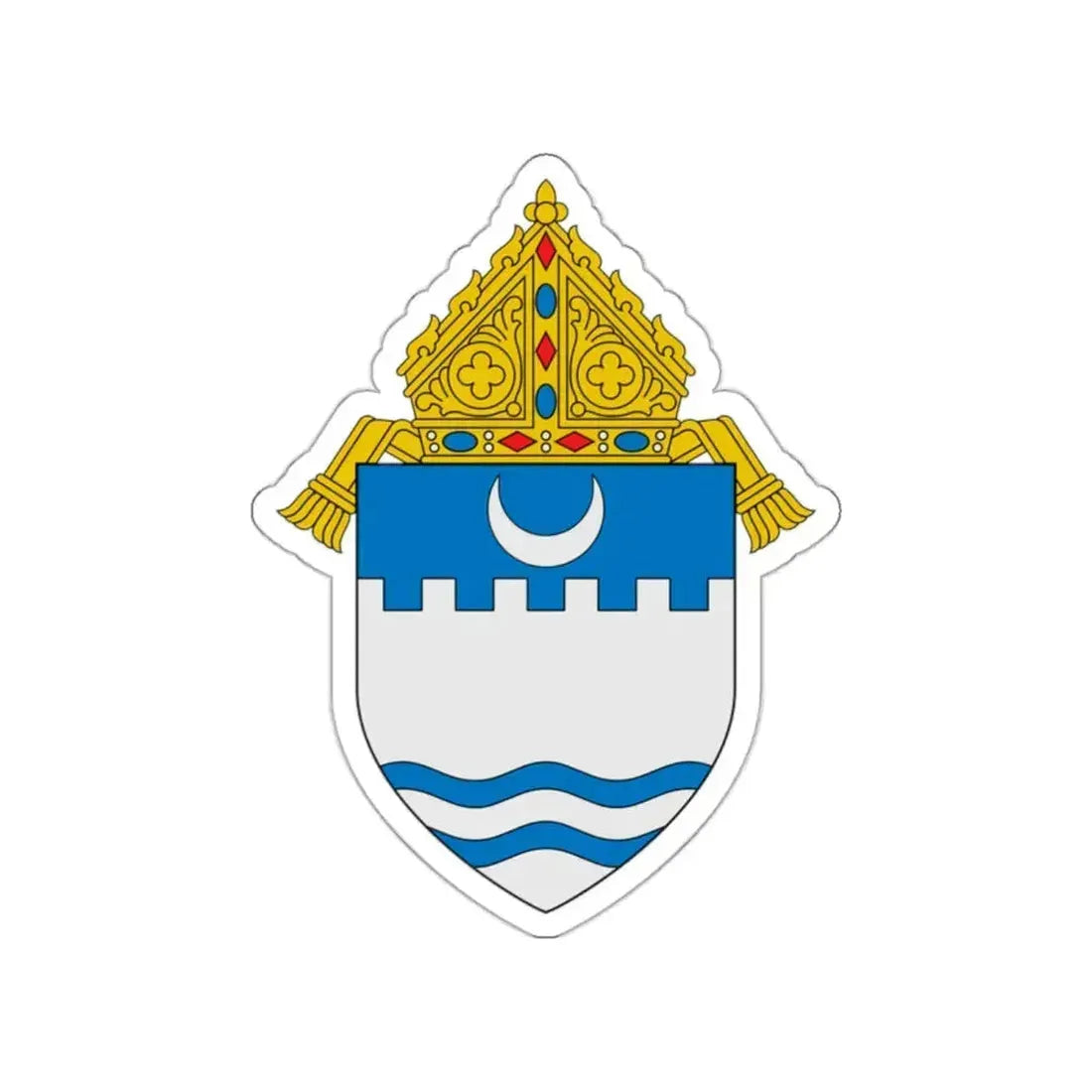 Diocese of Evansville - STICKER Vinyl Die-Cut Decal White Die-Cut 2 Inch - The Sticker Space