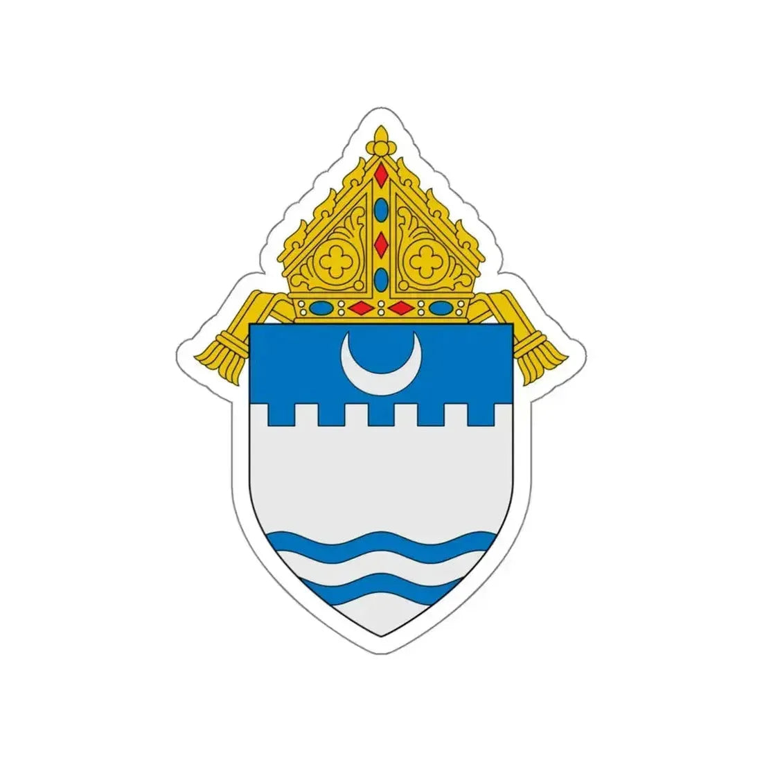 Diocese of Evansville - STICKER Vinyl Die-Cut Decal White Die-Cut 5 Inch - The Sticker Space