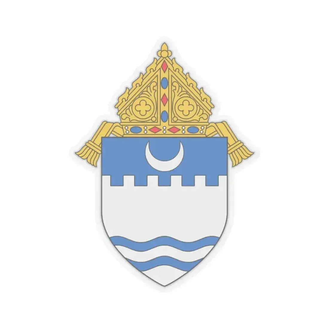Diocese of Evansville - STICKER Vinyl Kiss-Cut Decal 2 Inch Transparent - The Sticker Space