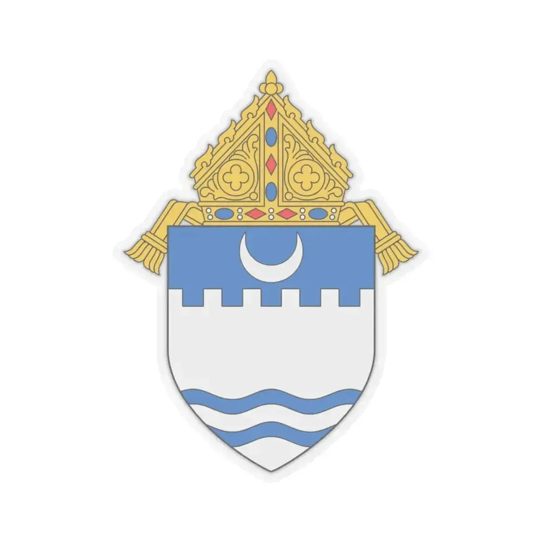 Diocese of Evansville - STICKER Vinyl Kiss-Cut Decal 3 Inch Transparent - The Sticker Space