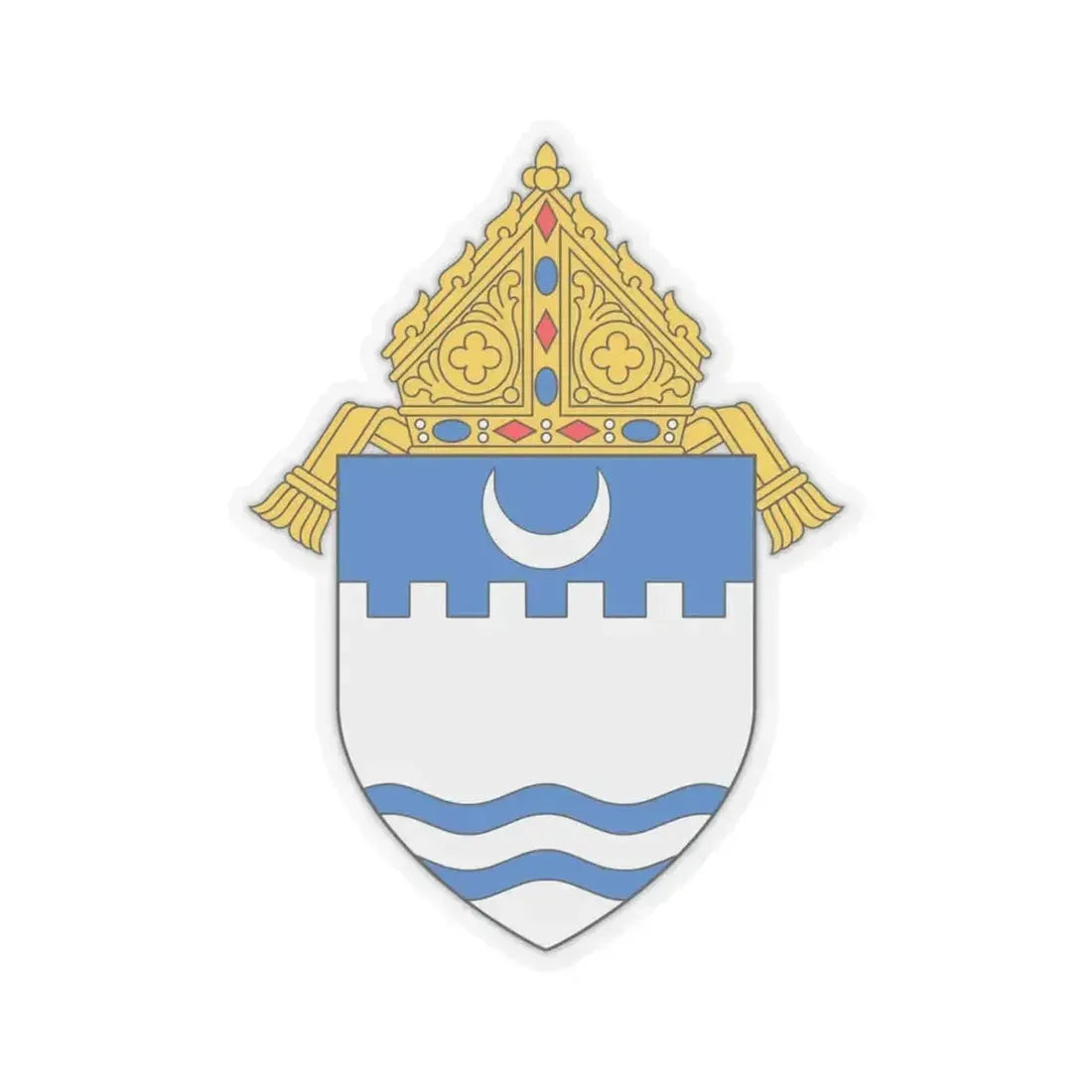 Diocese of Evansville - STICKER Vinyl Kiss-Cut Decal 4 Inch Transparent - The Sticker Space
