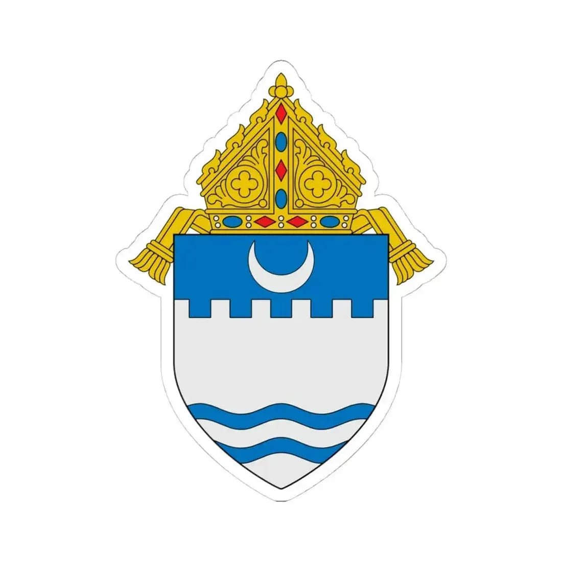 Diocese of Evansville - STICKER Vinyl Kiss-Cut Decal 4 Inch White - The Sticker Space