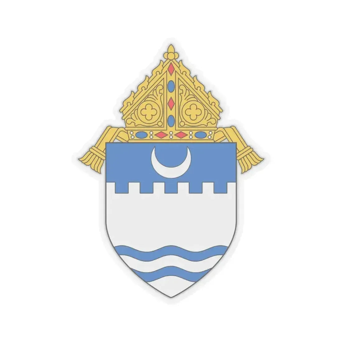 Diocese of Evansville - STICKER Vinyl Kiss-Cut Decal 6 Inch Transparent - The Sticker Space