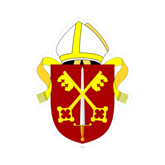 Diocese of Exeter arms (England) (Coat of Arms) STICKER Vinyl Kiss-Cut Decal 2 Inch White - The Sticker Space